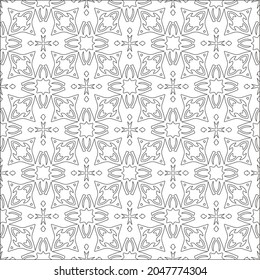 floral pattern background.Repeating geometric pattern from striped elements.  Black pattern. 
