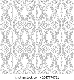 floral pattern background.Repeating geometric pattern from striped elements.  Black pattern. 

