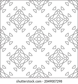 floral pattern background.Repeating geometric pattern from striped elements.  Black pattern. 