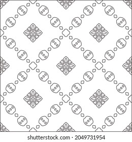 floral pattern background.Repeating geometric pattern from striped elements.  Black pattern. 