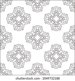 fondo de patrón floral.Patrón geométrico repetido a partir de elementos rayados.  Patrón negro. 
