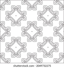 floral pattern background.Repeating geometric pattern from striped elements.  Black pattern. 