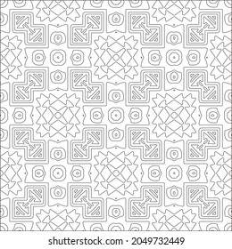 floral pattern background.Repeating geometric pattern from striped elements.  Black pattern. 