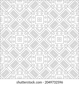 floral pattern background.Repeating geometric pattern from striped elements.  Black pattern. 