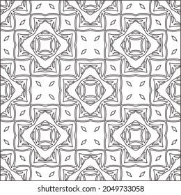 floral pattern background.Repeating geometric pattern from striped elements.  Black pattern. 