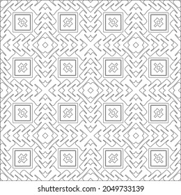 floral pattern background.Repeating geometric pattern from striped elements.  Black pattern. 