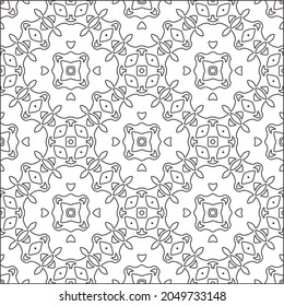 floral pattern background.Repeating geometric pattern from striped elements.  Black pattern. 