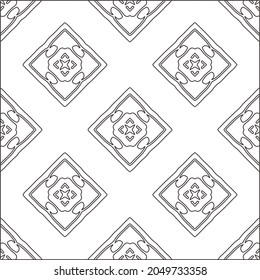 floral pattern background.Repeating geometric pattern from striped elements.  Black pattern. 