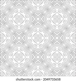 floral pattern background.Repeating geometric pattern from striped elements.  Black pattern. 