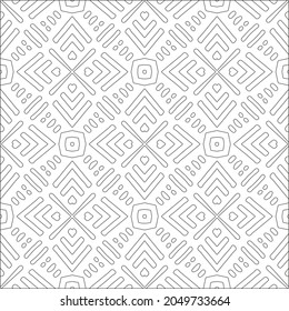 floral pattern background.Repeating geometric pattern from striped elements.  Black pattern. 