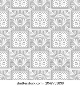 Blumenmuster Hintergrund.Wiederholung geometrischer Muster aus gestreiften Elementen.  Schwarzes Muster. 
