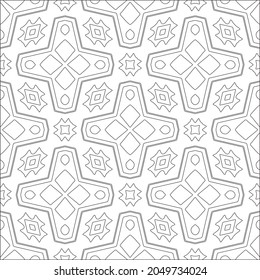 floral pattern background.Repeating geometric pattern from striped elements.  Black pattern. 