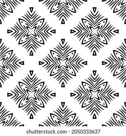 floral pattern background.Repeating geometric pattern from striped elements.  Black pattern. 
