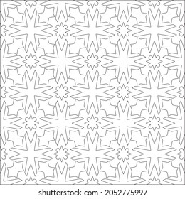 floral pattern background.Repeating geometric pattern from striped elements.  Black pattern. 