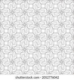 Blumenmuster Hintergrund.Wiederholung geometrischer Muster aus gestreiften Elementen.  Schwarzes Muster. 