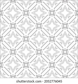 floral pattern background.Repeating geometric pattern from striped elements.  Black pattern. 