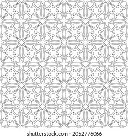 fondo de patrón floral.Patrón geométrico repetido a partir de elementos rayados.  Patrón negro. 