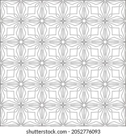 floral pattern background.Repeating geometric pattern from striped elements.  Black pattern. 