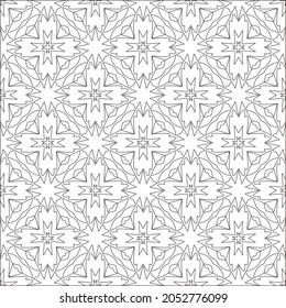 floral pattern background.Repeating geometric pattern from striped elements.  Black pattern. 