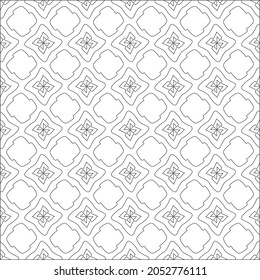 floral pattern background.Repeating geometric pattern from striped elements.  Black pattern. 