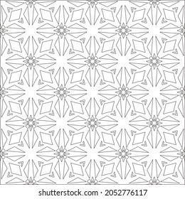 floral pattern background.Repeating geometric pattern from striped elements.  Black pattern. 