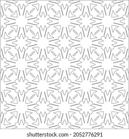 floral pattern background.Repeating geometric pattern from striped elements.  Black pattern. 