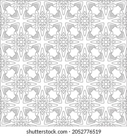 floral pattern background.Repeating geometric pattern from striped elements.  Black pattern. 