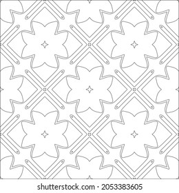 fondo de patrón floral.Patrón geométrico repetido a partir de elementos rayados.  Patrón negro. 