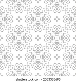 floral pattern background.Repeating geometric pattern from striped elements.  Black pattern. 
