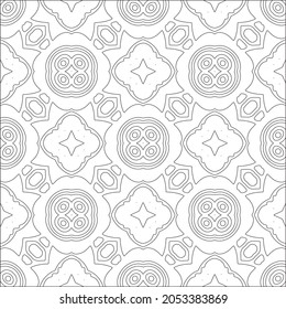 floral pattern background.Repeating geometric pattern from striped elements.  Black pattern. 