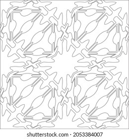 floral pattern background.Repeating geometric pattern from striped elements.  Black pattern. 