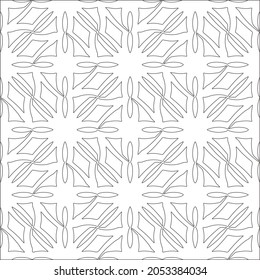 Blumenmuster Hintergrund.Wiederholung geometrischer Muster aus gestreiften Elementen.  Schwarzes Muster. 