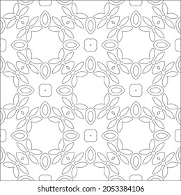 Blumenmuster Hintergrund.Wiederholung geometrischer Muster aus gestreiften Elementen.  Schwarzes Muster. 