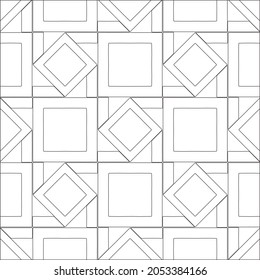 floral pattern background.Repeating geometric pattern from striped elements.  Black pattern. 