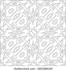 floral pattern background.Repeating geometric pattern from striped elements.  Black pattern. 