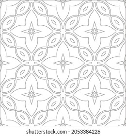floral pattern background.Repeating geometric pattern from striped elements.  Black pattern. 
