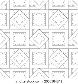 floral pattern background.Repeating geometric pattern from striped elements.  Black pattern. 