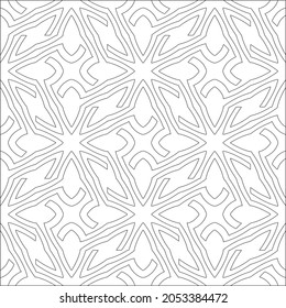 floral pattern background.Repeating geometric pattern from striped elements.  Black pattern. 