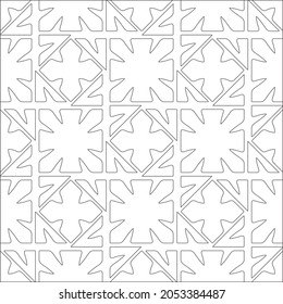 floral pattern background.Repeating geometric pattern from striped elements.  Black pattern. 