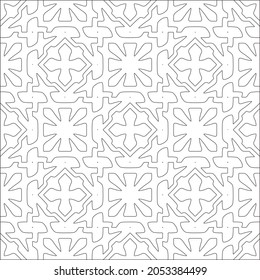 floral pattern background.Repeating geometric pattern from striped elements.  Black pattern. 