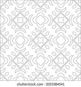 floral pattern background.Repeating geometric pattern from striped elements.  Black pattern. 