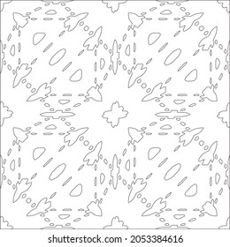 fondo de patrón floral.Patrón geométrico repetido a partir de elementos rayados.  Patrón negro. 