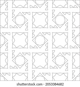 floral pattern background.Repeating geometric pattern from striped elements.  Black pattern. 