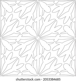floral pattern background.Repeating geometric pattern from striped elements.  Black pattern. 