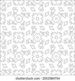 fondo de patrón floral.Patrón geométrico repetido a partir de elementos rayados.  Patrón negro. 