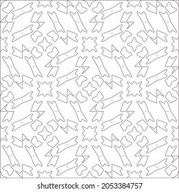 floral pattern background.Repeating geometric pattern from striped elements.  Black pattern. 
