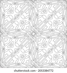 floral pattern background.Repeating geometric pattern from striped elements.  Black pattern. 