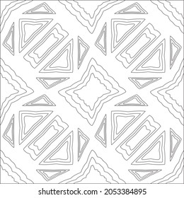 floral pattern background.Repeating geometric pattern from striped elements.  Black pattern. 