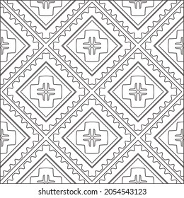 fondo de patrón floral.Patrón geométrico repetido a partir de elementos rayados.  Patrón negro. 
