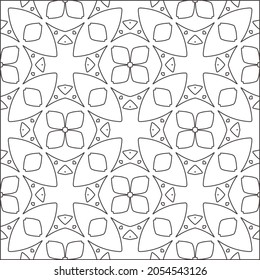 floral pattern background.Repeating geometric pattern from striped elements.  Black pattern. 